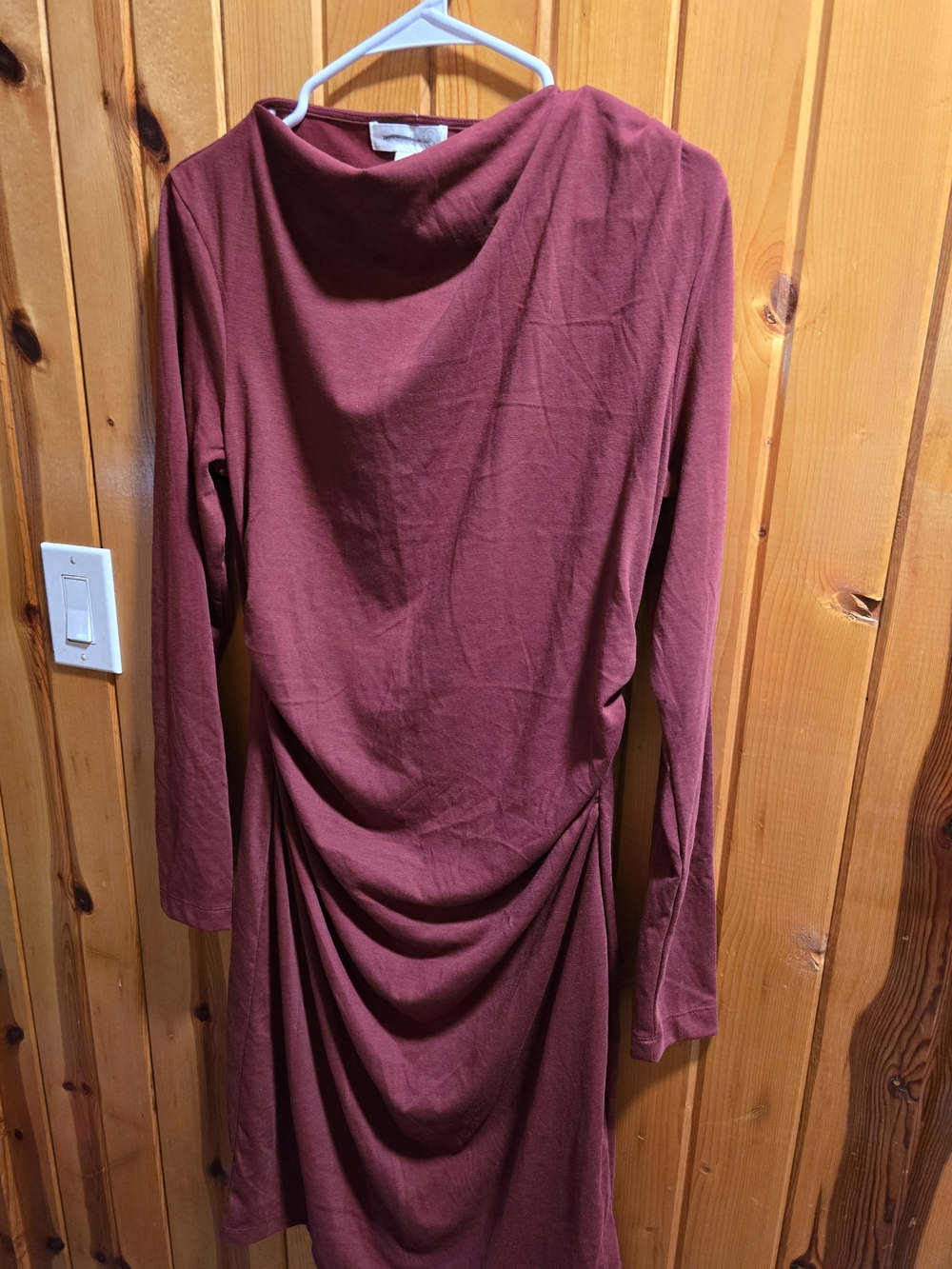 Thread & Bond Deep Red Crewneck Tee Dress - Size L